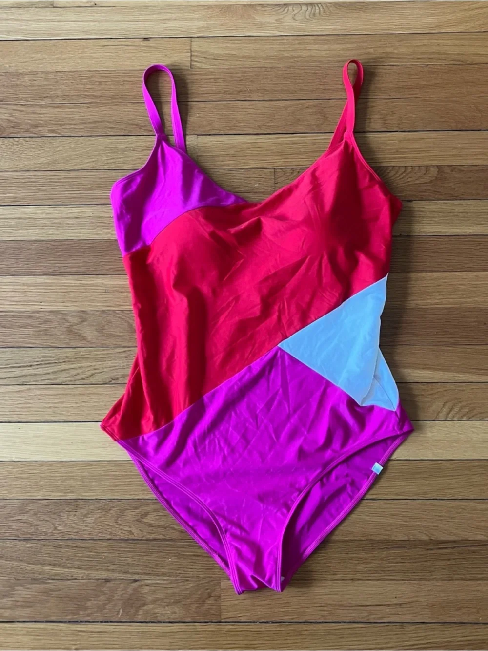 Summersalt Pink Red Summer Beach Marina One Piece Bathing Suit 18 LT Long Torso - Picture 2 of 9